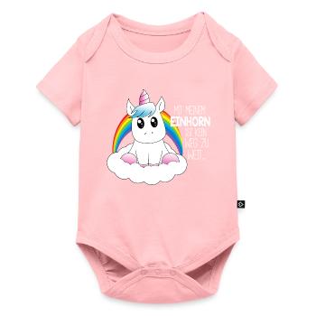 Mit meinem Einhorn - Baby Premium Kurzarmbody - Rosa - Vorne