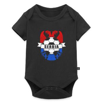 Serbien - Baby Premium Kurzarmbody - Schwarz - Vorne