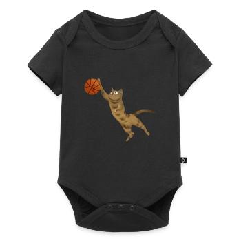 Basketball Cat Catsmaid Streetball Gift - Baby Premium short-sleeve bodysuit - black - Front