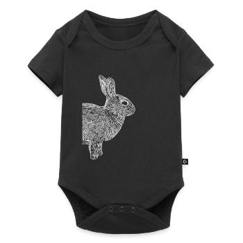 Lapin mignon Lapin Lapin Cadeau - Body à manches courtes Premium Bébé - noir - Devant