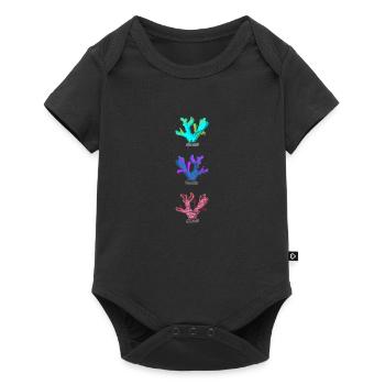 Colorful corals - Baby Premium short-sleeve bodysuit - black - Front