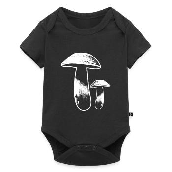 Steinpilze Pilze - Baby Premium Kurzarmbody - Schwarz - Vorne