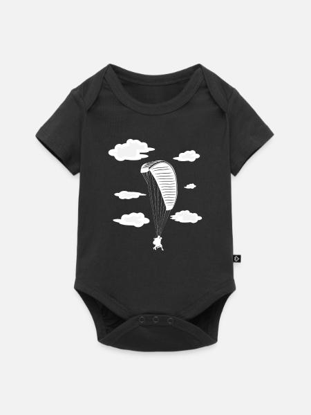 Gleitschirm Paraglider Pilot - Baby Premium Kurzarmbody - Schwarz