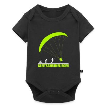 Gleitschirmfliegen Evolution - Baby Premium Kurzarmbody - Schwarz - Vorne