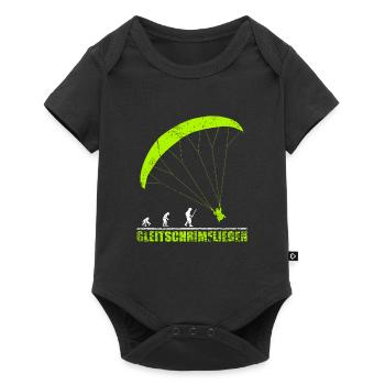 Gleitschirmfliegen Evolution Geschenk - Baby Premium Kurzarmbody - Schwarz - Vorne