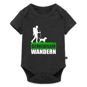 Wanderung Hund - Baby Premium Kurzarmbody - Schwarz - Vorne