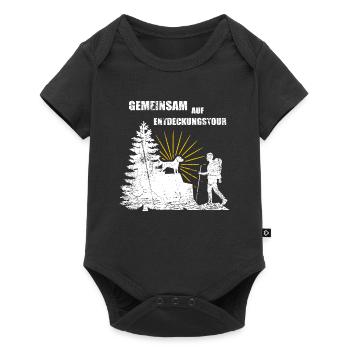 Wandern Hund - Baby Premium Kurzarmbody - Schwarz - Vorne