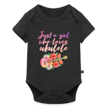 Uke Guitar Gift I Guitariste Ukulele Hawaï - Body à manches courtes Premium Bébé - noir - Devant