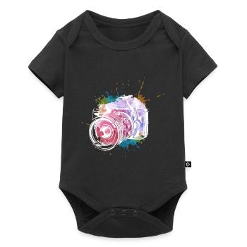 Photographer gift I photography camera - Baby Premium short-sleeve bodysuit - black - Front