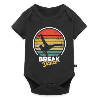 Retro breakdance bboying gift i breakdancing - Baby Premium short-sleeve bodysuit - black - Front