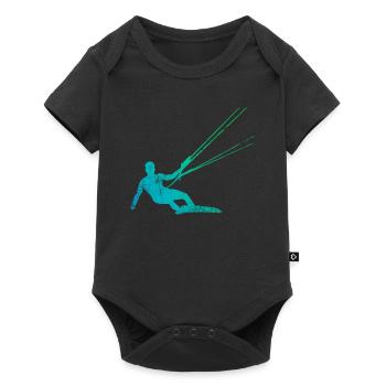 Kitesurfen Kiteboarder - Baby Premium Kurzarmbody - Schwarz - Vorne