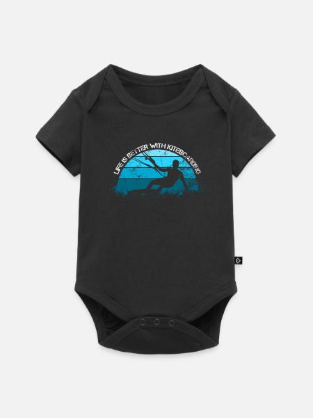Kiteboarder - Baby Premium Kurzarmbody - Schwarz