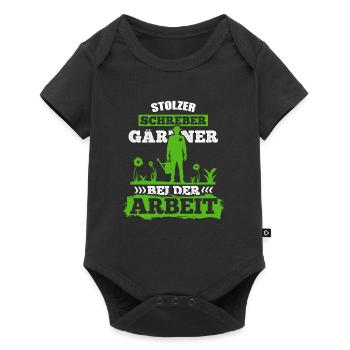Lustiger Schrebergarten Spruch - Baby Premium Kurzarmbody - Schwarz - Vorne
