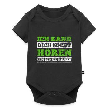 Rasenmäher Rasen Mähen - Baby Premium Kurzarmbody - Schwarz - Vorne