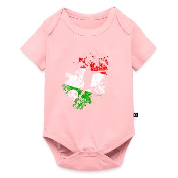 Italian flag football - Baby Premium short-sleeve bodysuit - rose - Front