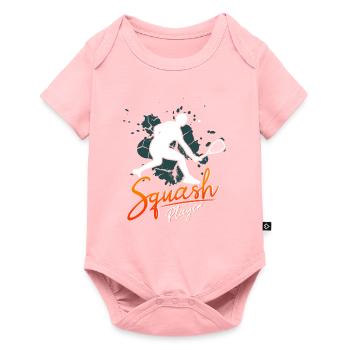 Lustiges Squash Squashspieler - Baby Premium Kurzarmbody - Rosa - Vorne