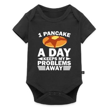 Pancakes pancake gift I breakfast pancake - Baby Premium short-sleeve bodysuit - black - Front