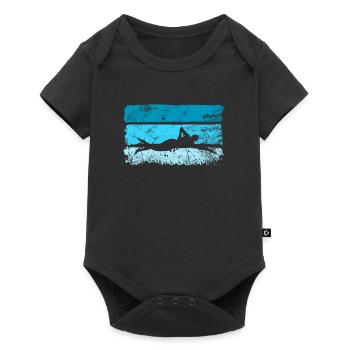 Nageur nageant - Body à manches courtes Premium Bébé - noir - Devant