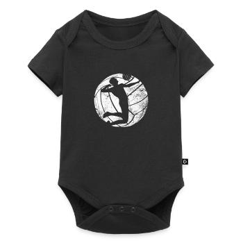 Retro volleyball volleyball player beach volleyball - Baby Premium short-sleeve bodysuit - black - Front