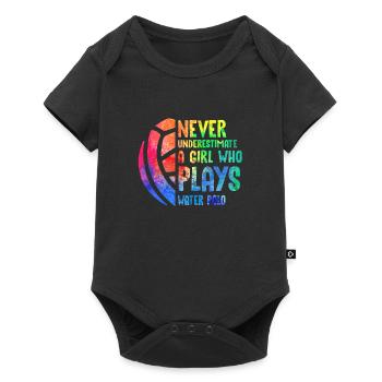 Wasserball Mädchen Geschenk I Frau Wasserballerin - Baby Premium Kurzarmbody - Schwarz - Vorne