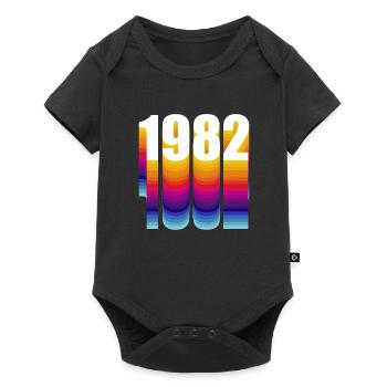 1982 Geburtstagsfeiergeschenk Made In 1982 - Body à manches courtes Premium Bébé - noir - Devant
