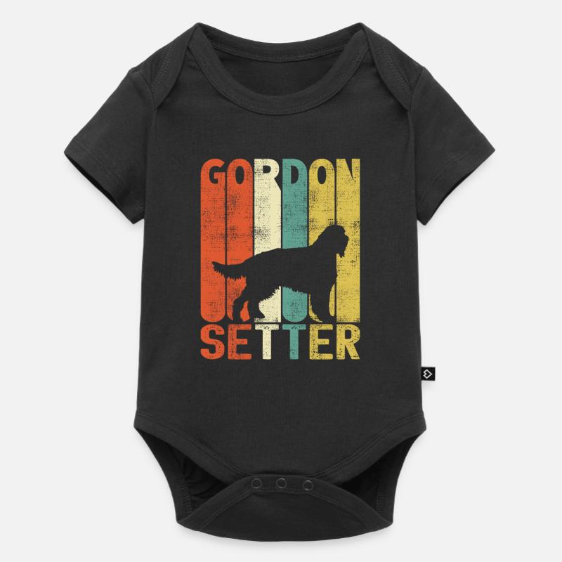 Cadeaux rétro Gordon Setter Scottish Hound - Body à manches courtes Premium Bébé - noir