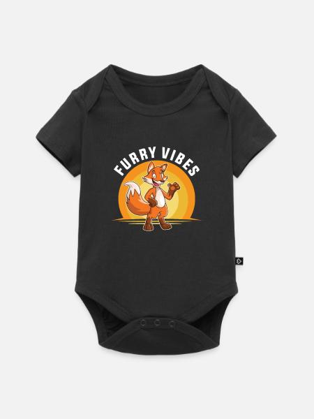 Furry Fandom Furries Fursona - Baby Premium Kurzarmbody - Schwarz