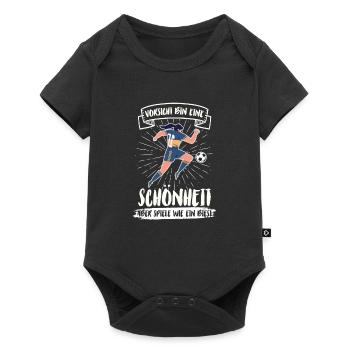 Football filles football - Body à manches courtes Premium Bébé - noir - Devant