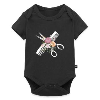Coiffeur coiffeur coiffeur - Body à manches courtes Premium Bébé - noir - Devant