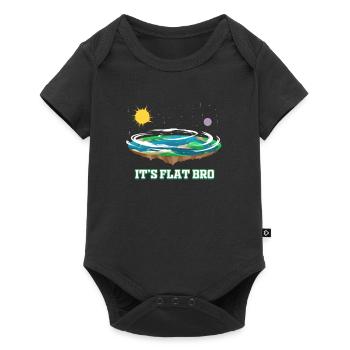 Flat Earth It's Flat Bro Conspiracy Flat Earth - Baby Premium short-sleeve bodysuit - black - Front