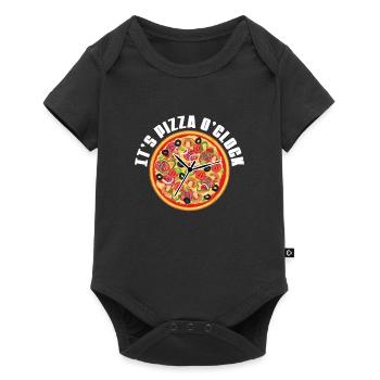 Pizza pizzeria fabricant de pizza - Body à manches courtes Premium Bébé - noir - Devant