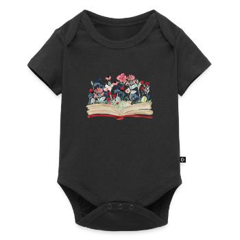 Bookworm book reading bookworm - Baby Premium short-sleeve bodysuit - black - Front