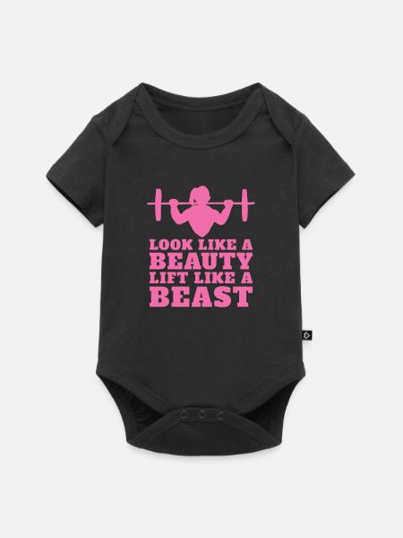 Gewichtheben Gewichtheber Langhantel - Baby Premium Kurzarmbody - Schwarz