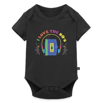 Retro 80s Era Vintage Eighties 80s - Baby Premium short-sleeve bodysuit - black - Front