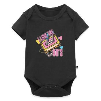 Retro 90s Era Vintage Nineties 90s - Baby Premium short-sleeve bodysuit - black - Front