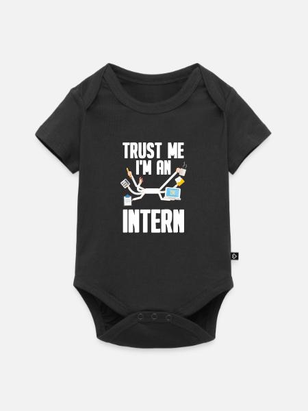 Praktikum Praktikant - Baby Premium Kurzarmbody - Schwarz