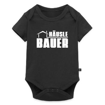 Bauherr - Baby Premium Kurzarmbody - Schwarz - Vorne