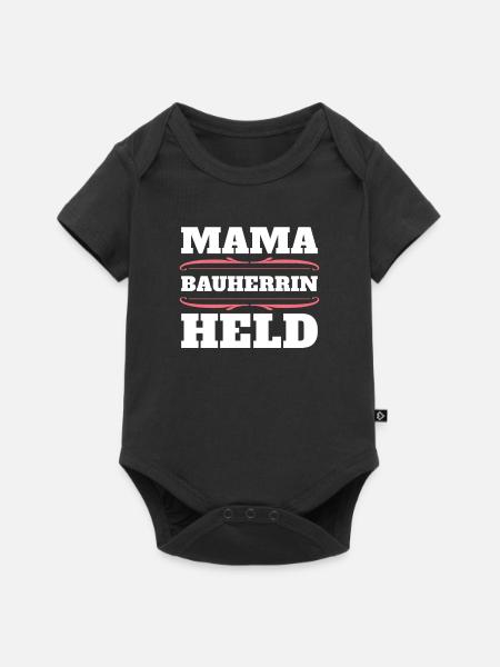 Bauherrin - Baby Premium Kurzarmbody - Schwarz