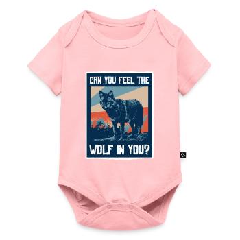 Wolf Spruch - Baby Premium short-sleeve bodysuit - rose - Front