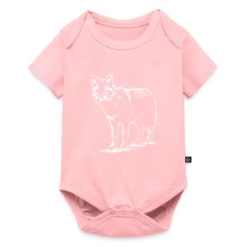 Wolf Spruch Wolfsrudel - Baby Premium Kurzarmbody - Rosa - Vorne