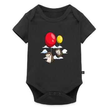 Igel - Baby Premium Kurzarmbody - Schwarz - Vorne