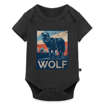 Wölfe Wolf Wölfin Werwolf - Baby Premium Kurzarmbody - Schwarz - Vorne