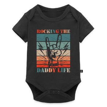 Papa Père Fête des Pères - Body à manches courtes Premium Bébé - noir - Devant