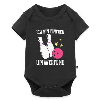 Bowling - Baby Premium Kurzarmbody - Schwarz - Vorne