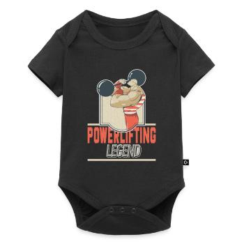 Trois-combats Powerlifting Powerlifter - Body à manches courtes Premium Bébé - noir - Devant