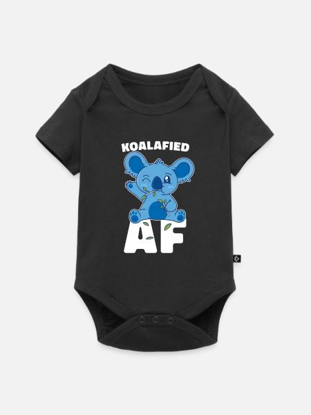 Koala Koalabär - Baby Premium Kurzarmbody - Schwarz