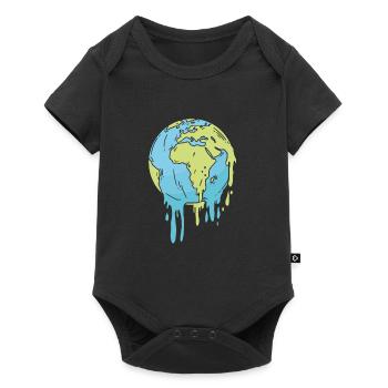 Changement climatique Lutte contre le changement climatique Réchauffement climatique Planète terre - Body à manches courtes Premium Bébé - noir - Devant