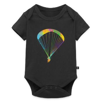 Paragliding Paragliding Paragliding Paragliding - Baby Premium short-sleeve bodysuit - black - Front