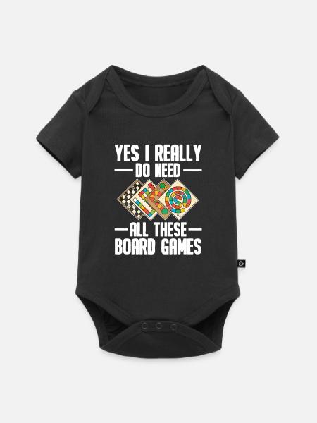 Brettspiel - Baby Premium Kurzarmbody - Schwarz