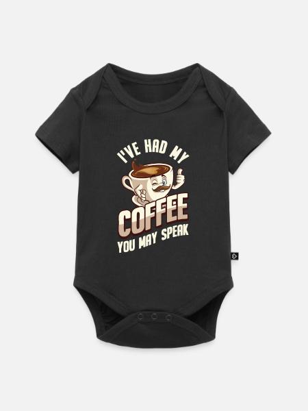 Kaffee Kaffeetrinker Kaffeeliebhaber - Baby Premium Kurzarmbody - Schwarz